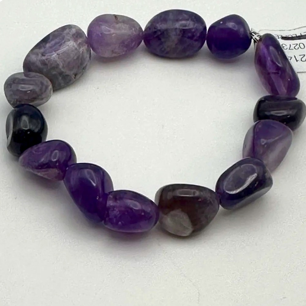 FREE PEOPLE Stretch Stone Bracelet (Amethyst)